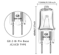 50W G8 120V T4 Halogen Bulb 120V