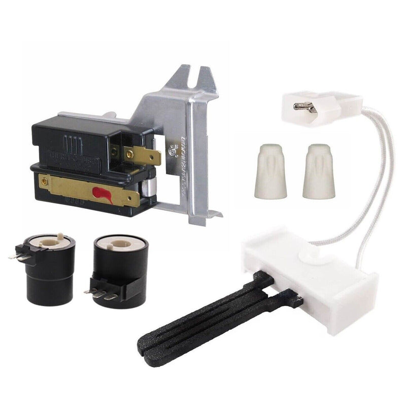 Gas Dryer Igniter Gas Valve Coil & Flame Sensor Kit 279311, 279834, WP338906