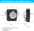 Dryer Timer for WPW10185982 WED4800XQ0 WED4815EW1 WED4916FW0 MEDC215EW1