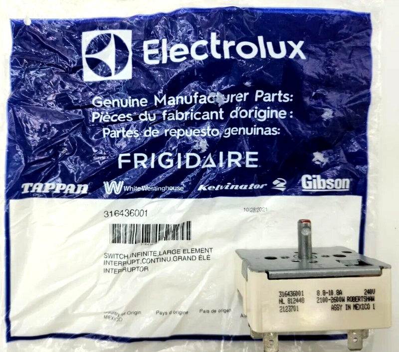 ✅OEM Frigidaire 316436001 Range Stove Element Burner Switch