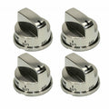 4PACK Knob for LG Range Burner SS Brushed Nickle AP4447911 PS3534129 EBZ37189611
