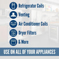 Appliance Brush Refrigerator Condenser HVAC Dryer Vent