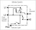 5500-202M Infinite Switch Control 240 Volt for Electric Burner 4391990