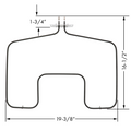 Range Oven Heating Element Lower Bake Unit For GE  WB44T10011 AP2030997 PS249286