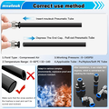 1/4" Air Line Tubing Kit 32.8FT PU Tube with Push Connect Fittings 15PCS