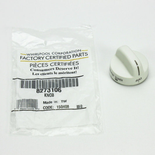 ✅OEM Whirlpool WP8273106 Range Burner Knob Bisque 8273106
