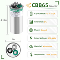 45+10 MFD 45/10 Uf 370/440V CBB65 CBB65B Dual Run Capacitor 97F9895 Z97F995