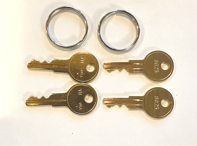 4-Pack Mid 1996+ Airstream Coleman Pop Up Camper Pre-Cut Door Key 8025
