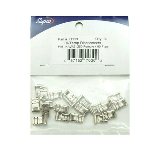 Supco T1113 Female Quick Disconnect High Temperature 90 Degree Flag AP4503366