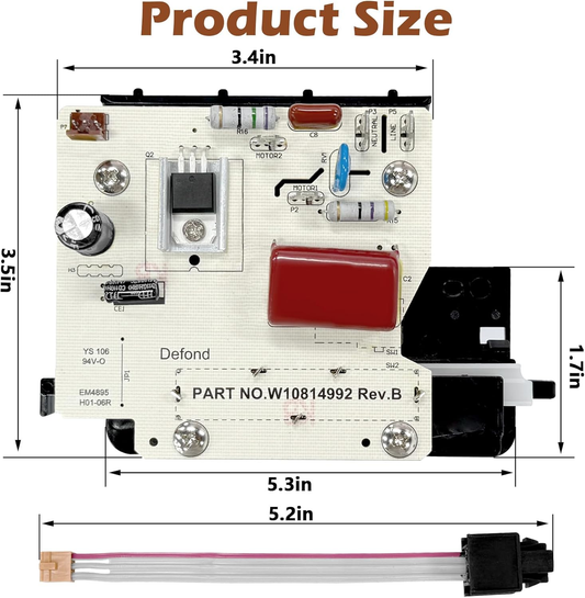 WP9706648 9706648 Speed Control for Kitchenaid W10815809 WP9703312 WP9706650