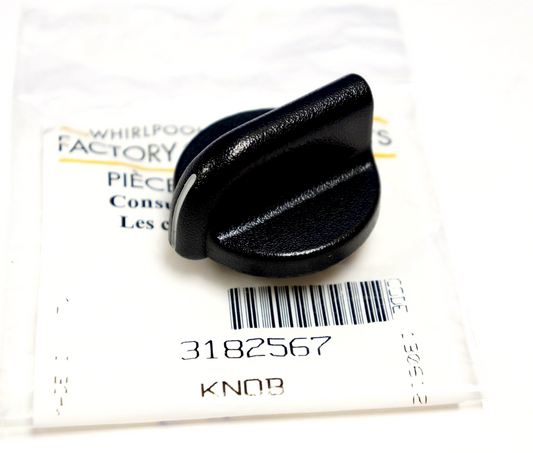 OEM Whirlpool WP3182567 Range Cooktop Control Knob 3182567