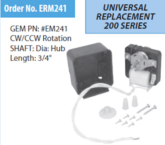Refrigerator Evaporator Motor ERP ERM241 M241