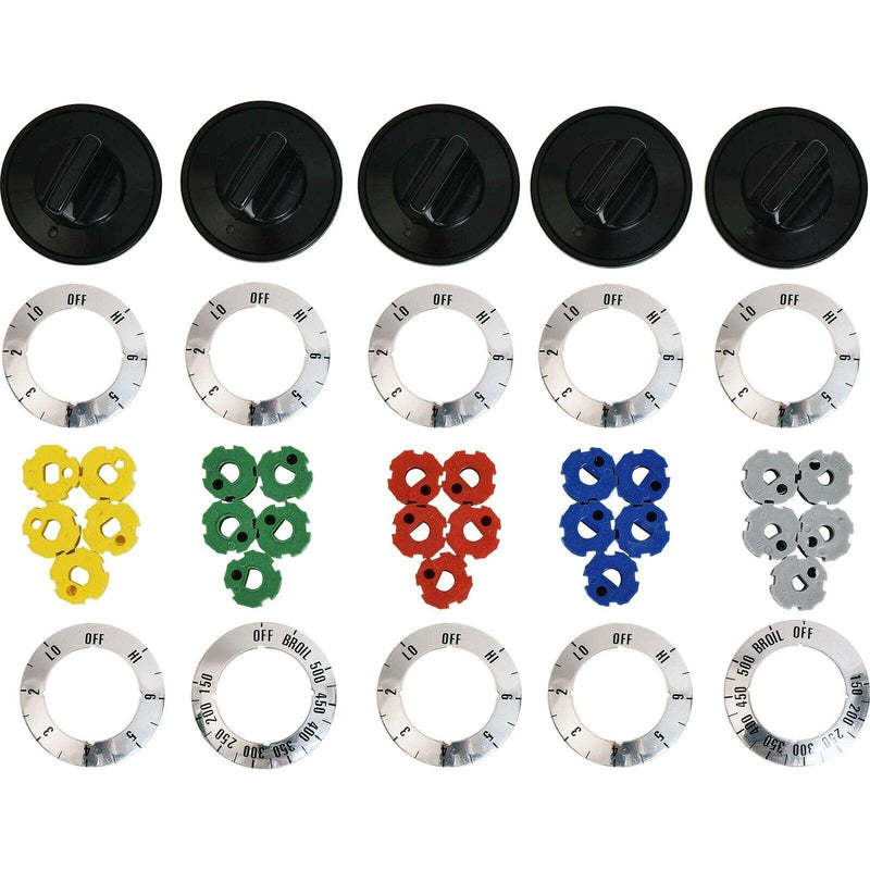 KN002 Universal Electric Range Oven Knob Handle Kit Color Black