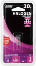 Feit Electric BPQ20T3/RP 20-Watt T3 Halogen Bulb with G4 Bi-Pin Base, Clear