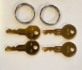 4-Pack Mid 1996+ Airstream Coleman Pop Up Camper Pre-Cut Door Key 8025