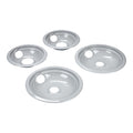 Authentic Whirlpool Burner Drip Pan Set Grey 2-6" 2-8" W10291024