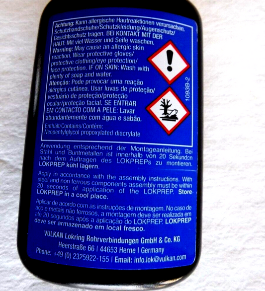 Lokring Appliance L14000878 Lokprep 65g / 15ml Bottle