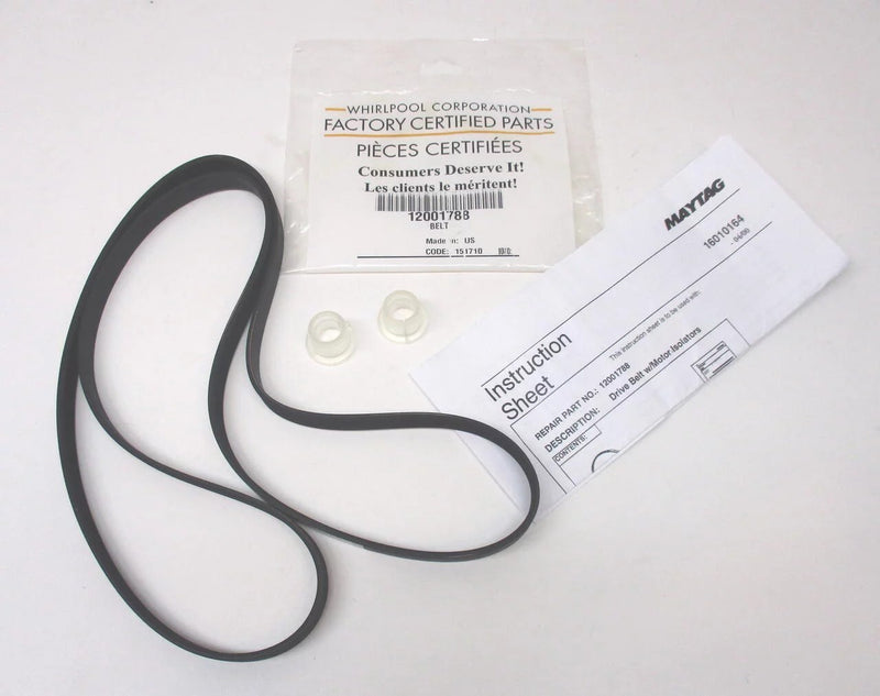 ✅OEM Whirlpool 12001788 Washer Belt and Isolator Kit
