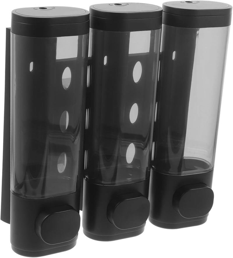 Shampoo And Conditioner Dispenser, 3-Chamber Wall Mounted Shower Soap Dispenser