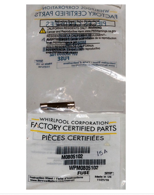 ✅OEM Whirlpool Microwave Fuse 15A FOR W10138793 WP8183507 WP4375321