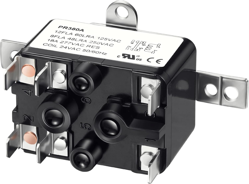 2 Pack 24V Fan Relay 90-980 SPST Isolation Switch UL HVAC Furnace Blower