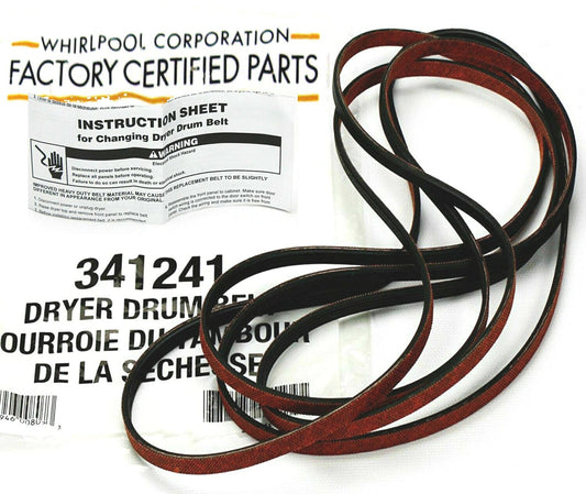 OEM Whirlpool WP341241 Dryer Drum Belt W10127457, W10131364, 14210003, 3392665