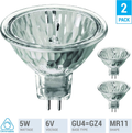 Pack of 2 MR11 6V Precision Halogen Fiber Optic Light Bulb