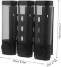 Shampoo And Conditioner Dispenser, 3-Chamber Wall Mounted Shower Soap Dispenser