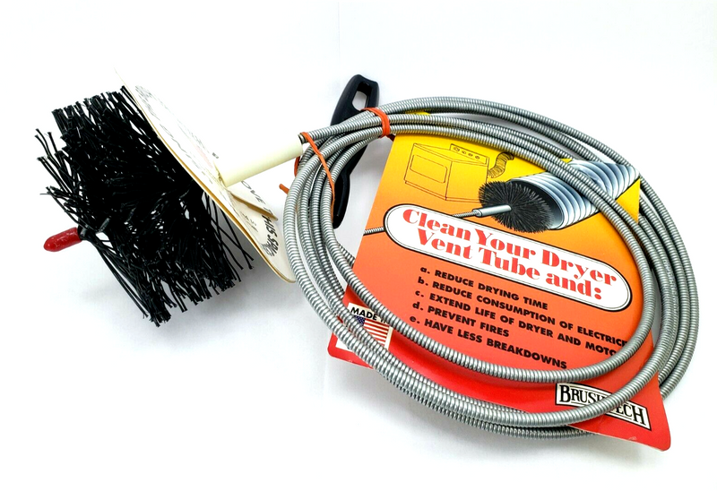 Brushtech B68C 10 Feet Long Dryer Vent Duct Cleaning Brush