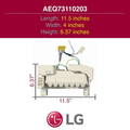 AEQ73110203 Refrigerator Ice Maker Assembly Kit, Replaces AEQ73110205