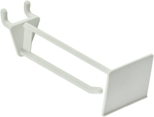 4"" Glass Filled Nylon Pegboard Scan Hooks with scan plate White 50/Set White