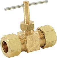 Ez-Flo 65823LF Lead-Free 1/4-Inch Needle Valve for Icemaker, Refrigerator Line Under the sink valve, Filtration system