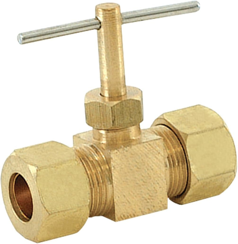 Ez-Flo 65823LF Lead-Free 1/4-Inch Needle Valve for Icemaker, Refrigerator Line Under the sink valve, Filtration system