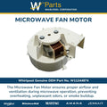 Genuine OEM Whirlpool W11344874 Microwave Fan Motor Alternate View