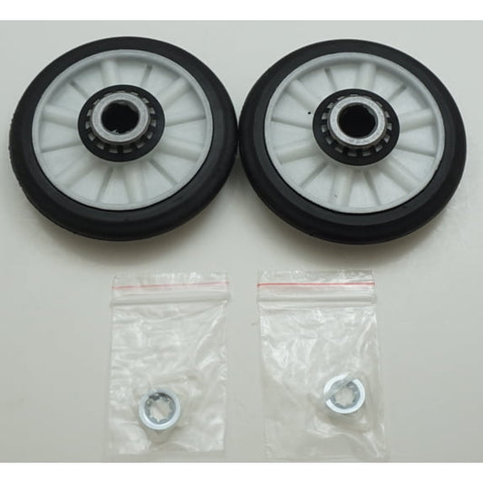 DE702T dryer drum roller kit with two rollers and retaining hardware