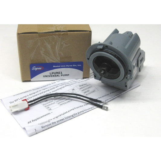 Washer Universal Pump For: Frigidaire GE Electrolux Whirlpool LG LPUNI1 137108000 WH23X10016 137221600 4681EA1007G ERLPUNI1