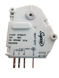 Refrigerator Defrost Timer 6Hr 25Min 208-240V 50Hz For: Universal SPG140121 ERSPG140121