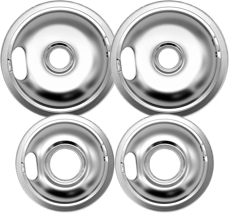 Range Drip Pan Set For: Whirlpool, Kenmore | DP8125, W10278125, WPW10196405, WPW10196406