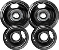 Range Cooktop Drip Pan Set 4-Pack For: Whirlpool, Kenmore | DP8051, W10288051, WPW10290350, WPW10290353