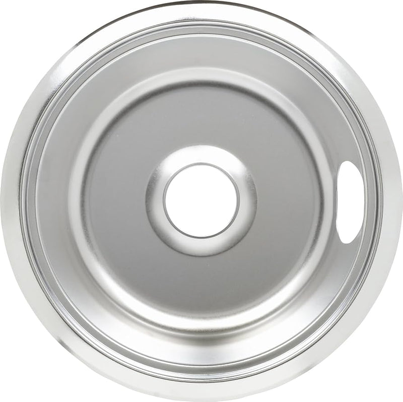 GE WB31X5011 8-Inch Chrome Drip Bowl for Electric Range - OEM Burner Pan