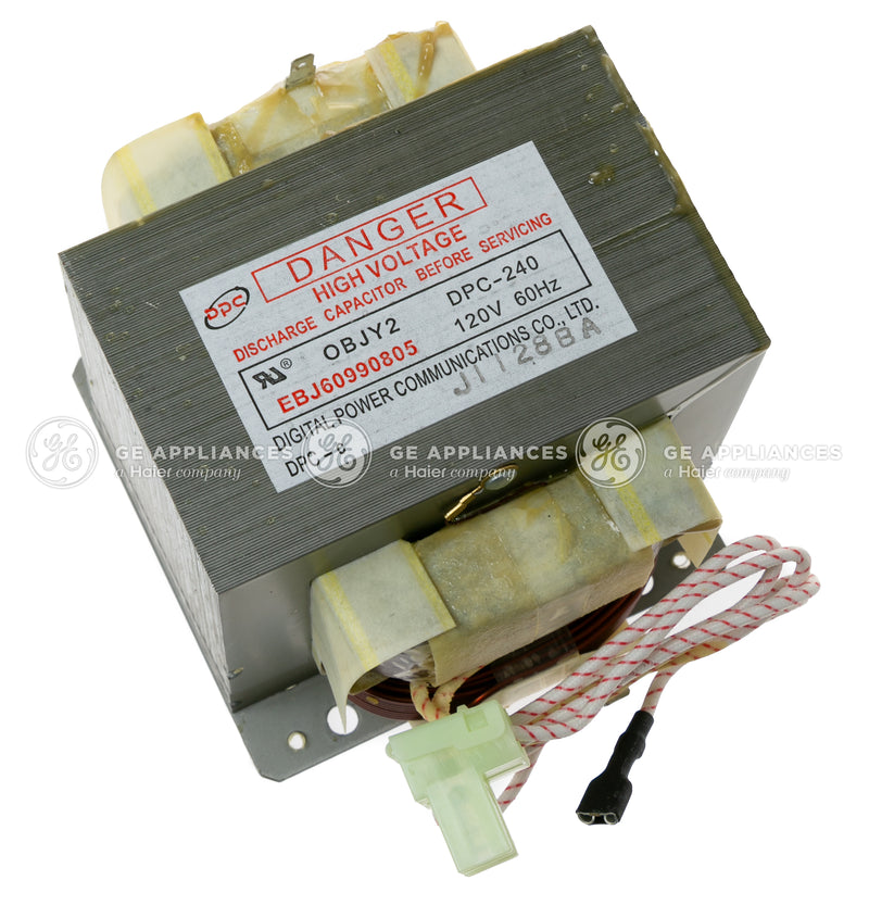 GE Microwave High Voltage Transformer WB26X35402 Front View