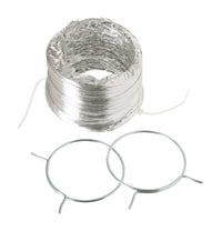 GE PM8X73 Dryer Flexible Vent Duct with Clamps Kit - Front View - Genuine OEM Part