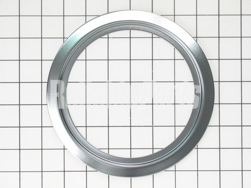 GE WB31X5013 Range 6-Inch Chrome Trim Ring - Front View - Genuine OEM Drip Pan Ring