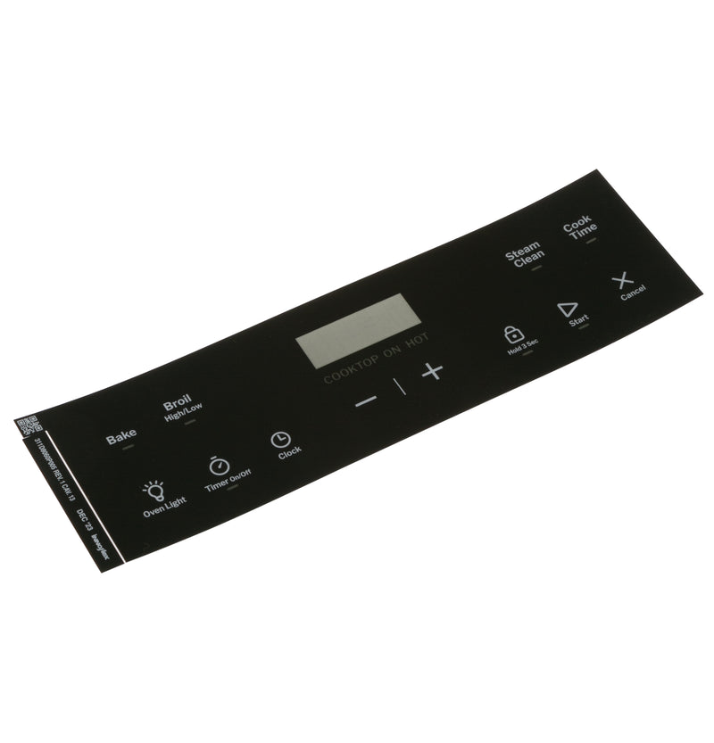 GE Range Control Overlay WB07X47353 Front View