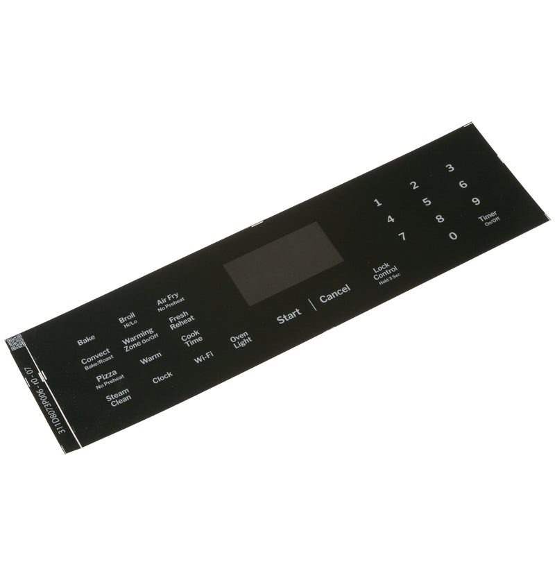 GE Range Control Overlay WB07X47344 Front View