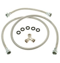 GE Steam Dryer Hose Kit with Brass Y WX14X10012 Front View