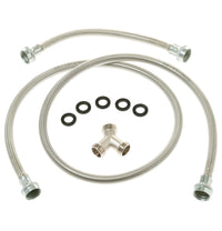GE Steam Dryer Hose Kit with Brass Y WX14X10012 Front View
