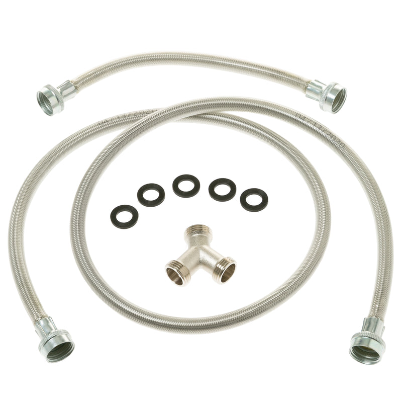 GE Steam Dryer Hose Kit with Brass Y WX14X10012 Front View